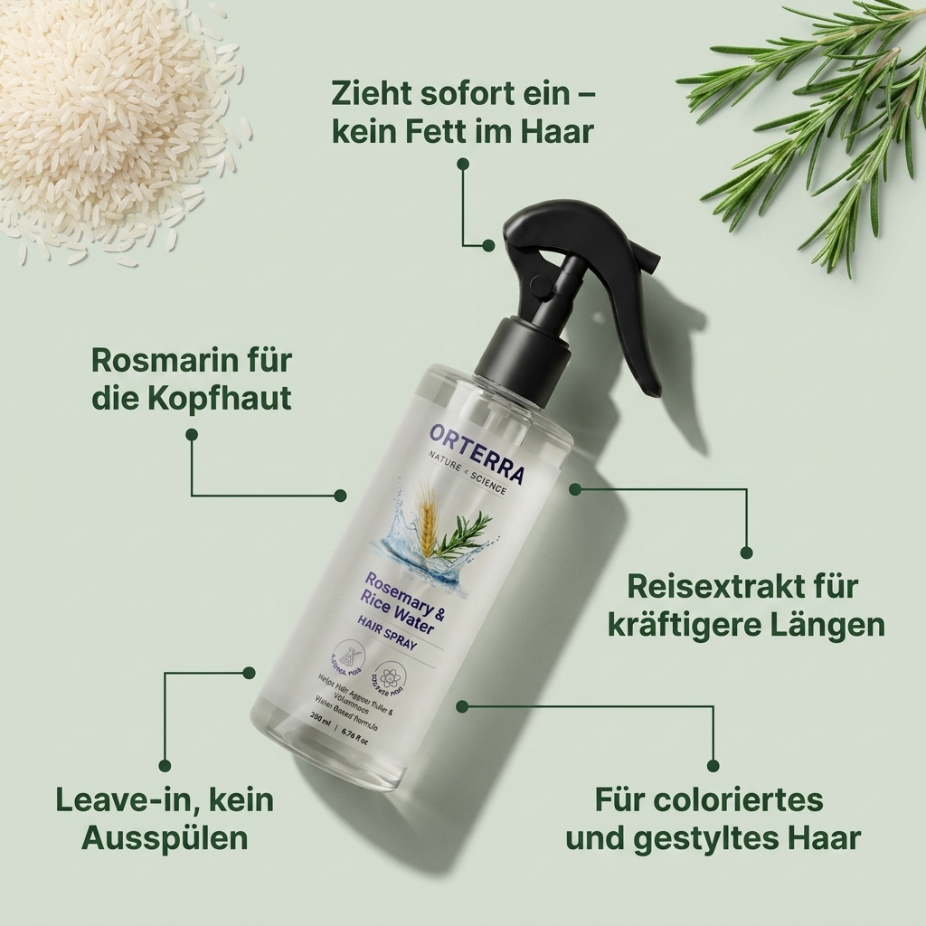 Orterra™ Rosmarin- und Reiswasser-Spray
